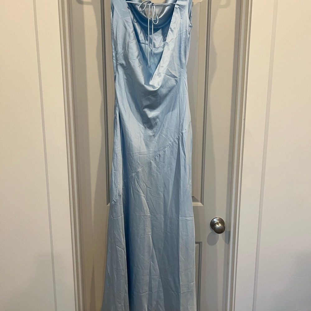 Peppermayo Sky Blue Satin Dress NWT - Picture 6 of 7